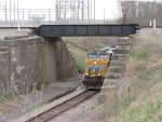 UP 8217 7293 Northbound under NS Bridge